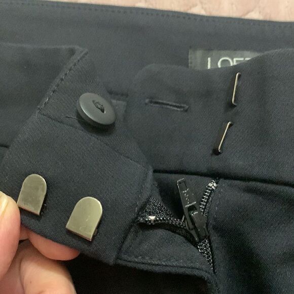 LOFT Women’s Black Marisa Trousers with Velvet Line - Picture 4 of 7